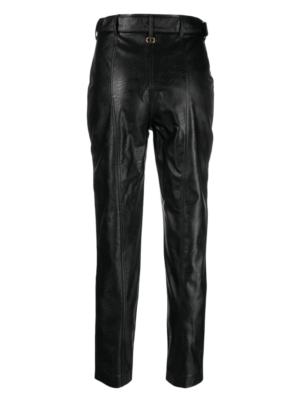 Image 2 of TWINSET buckled faux-leather trousers