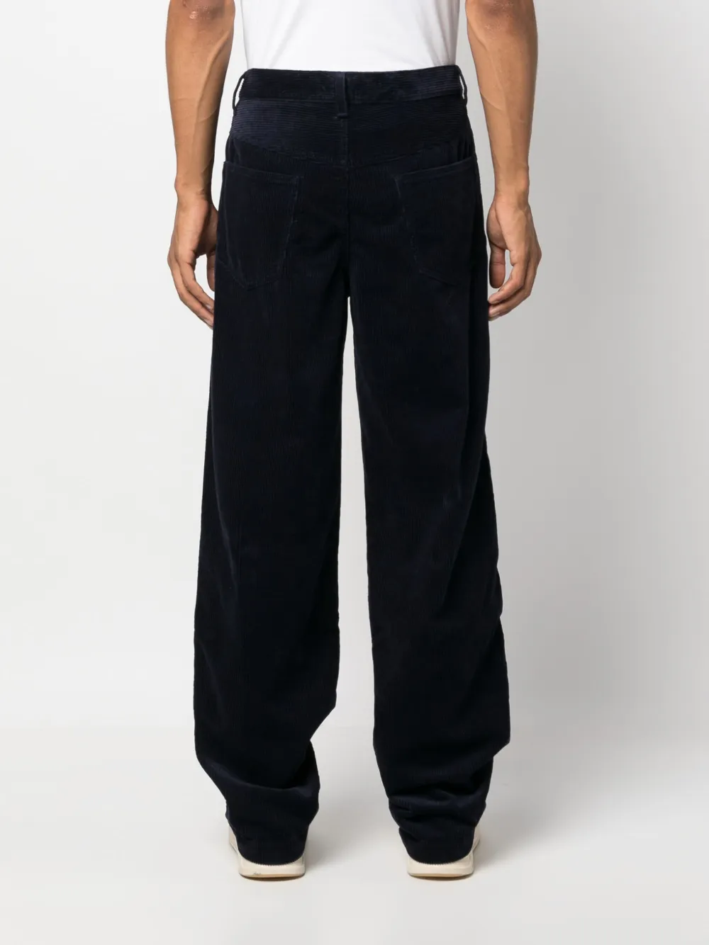 Shop Marant Corduroy Straight-leg Trousers In Blue