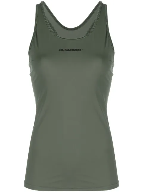Jil Sander top con logo estampado