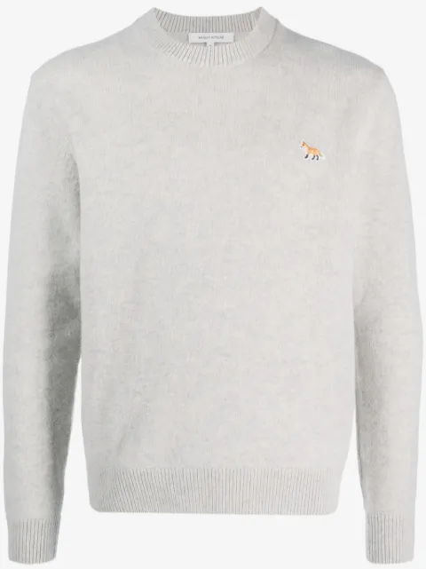 Maison Kitsuné fox-patch wool jumper