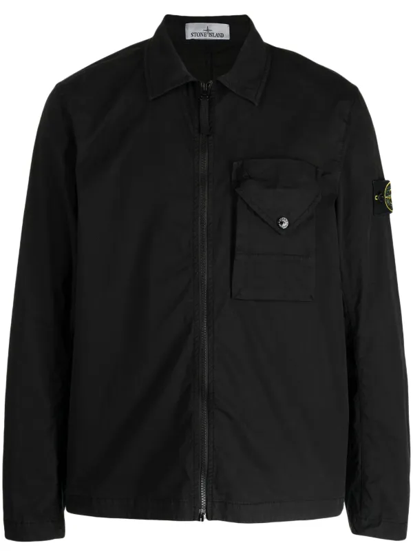 高性能 stone island ナイロンメタルオーバーシャツ ブラック Sサイズ ...