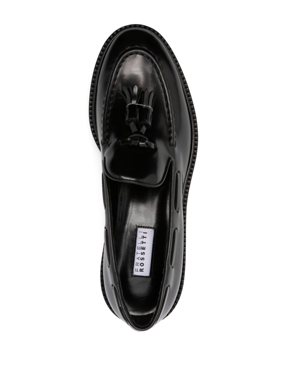 Shop Fratelli Rossetti Tassel-detail Leather Loafers In Black