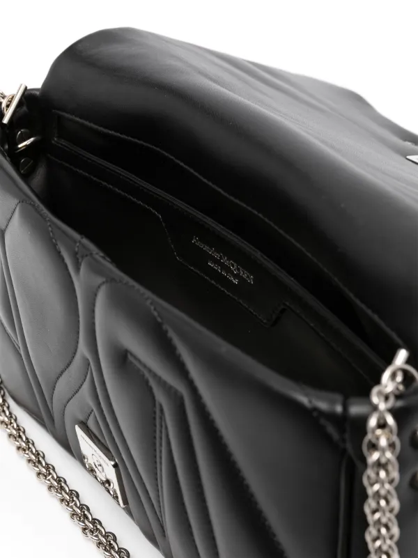 Alexander McQueen Small The Seal Shoulder Bag | Black | FARFETCH
