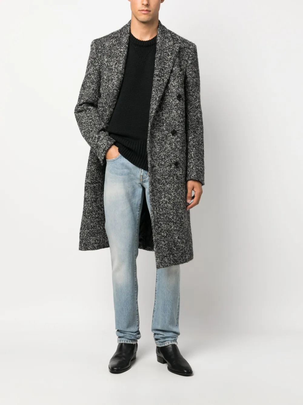 Saint Laurent Jeans met logoplakkaat - Blauw