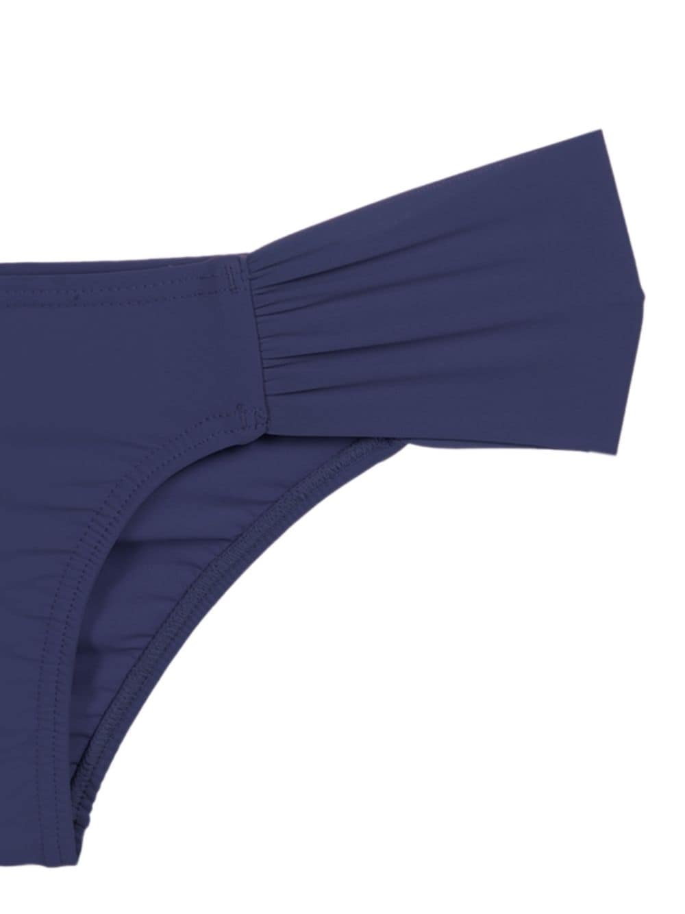 Shop Amir Slama Gathered Low-waisted Bikini Bottoms In Blue
