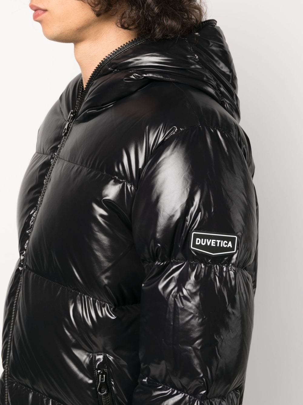 Shop Duvetica Auva Hooded Padded Jacket In Schwarz