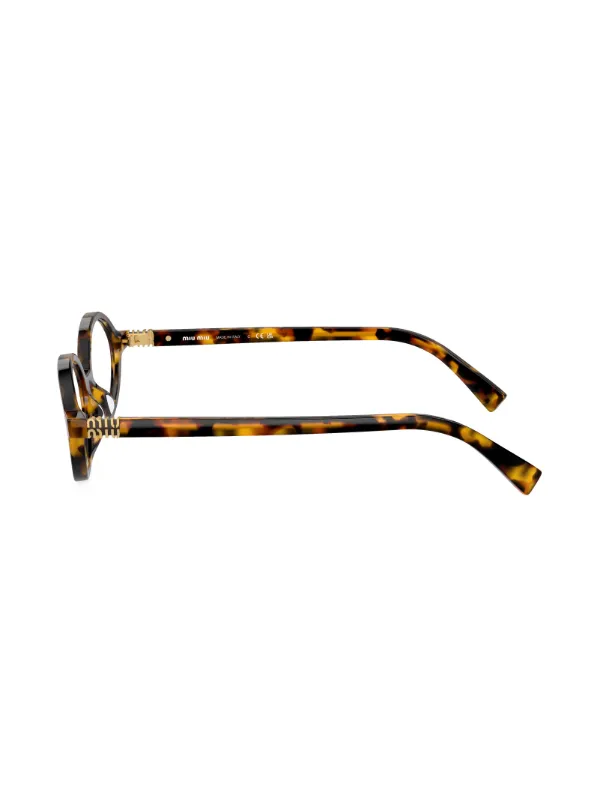 Miu Miu Eyewear トータスシェル オーバル眼鏡フレーム