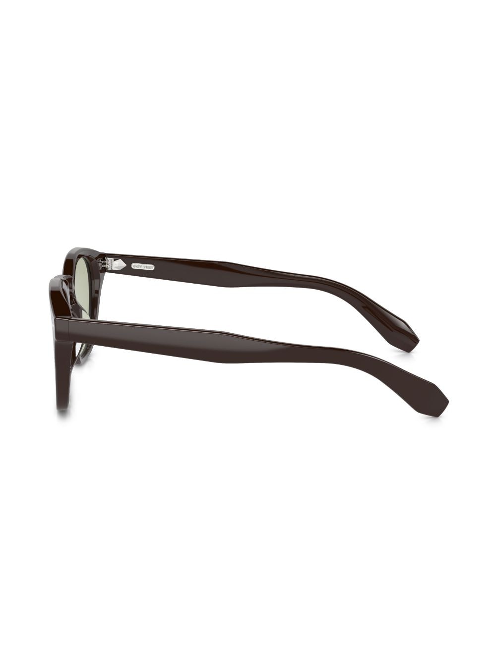 Oliver Peoples Zonnebril met rond montuur Bruin