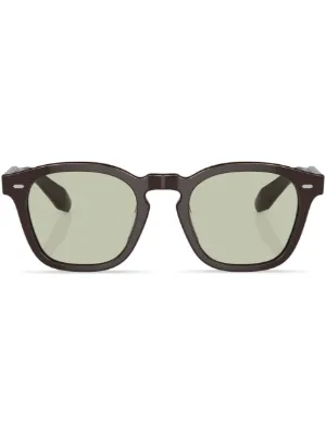 Oliver Peoples N.02 ラウンドフレーム サングラス | ブラック