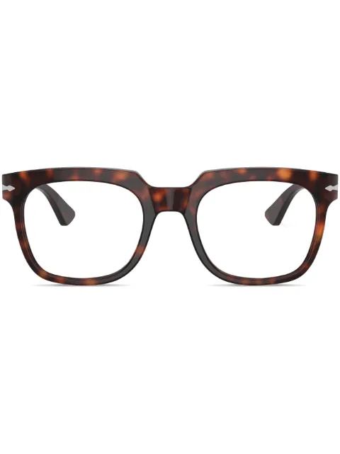 Persol Eckige Brille in Schildpattoptik