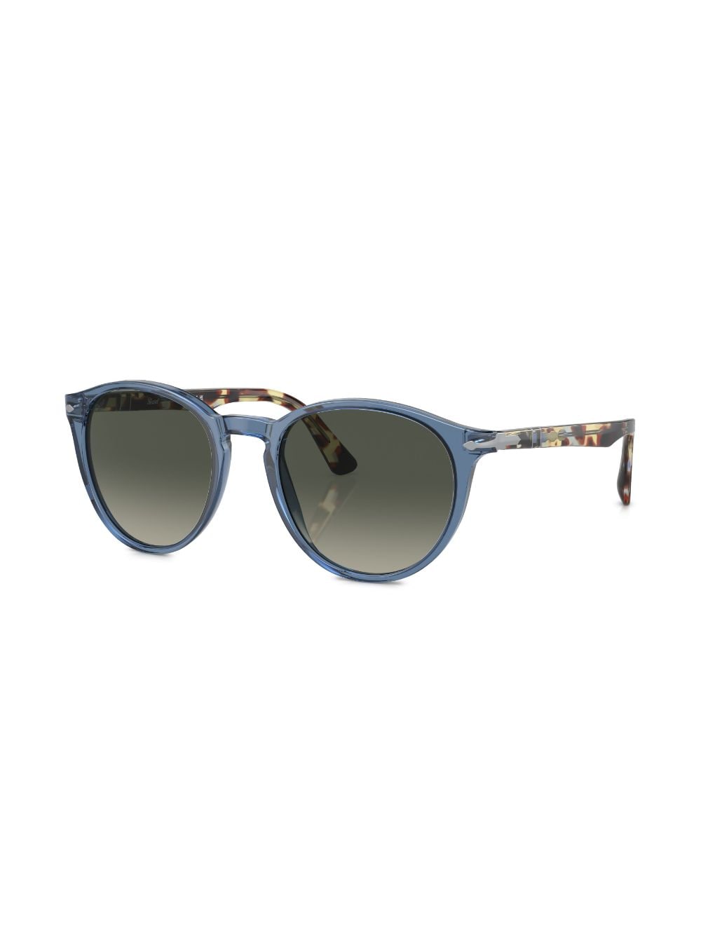 Shop Persol Round-frame Sunglasses In Blue