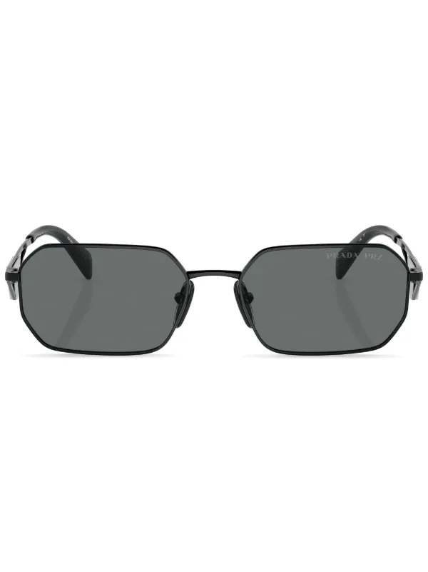 Prada Eyewear triangle logo Rectangular Sunglasses Farfetch