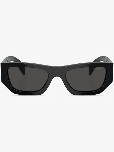 Prada Eyewear 레터링 로고 기하학 선글라스