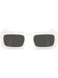Prada Eyewear logo-lettering rectangular sunglasses - White
