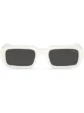 Prada Eyewear logo-lettering rectangular sunglasses - White