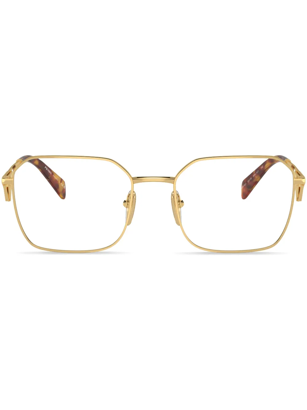 Prada Brille Mit Logo In Gold