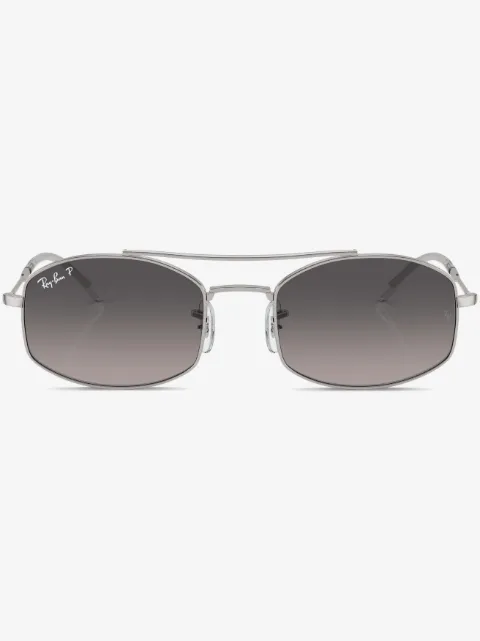Ray-Ban lentes de sol con armazón rectangular y logo estampado