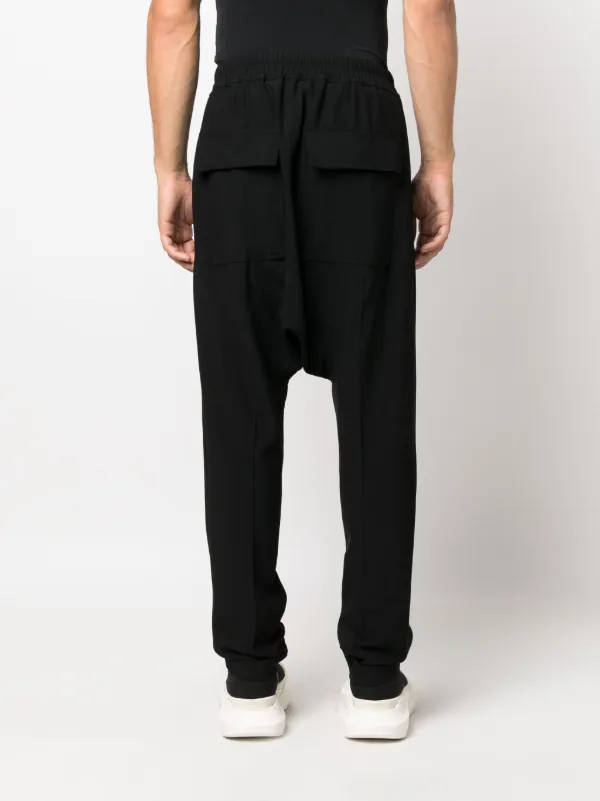 Rick Owens drop crotch Track Pants Black FARFETCH AE