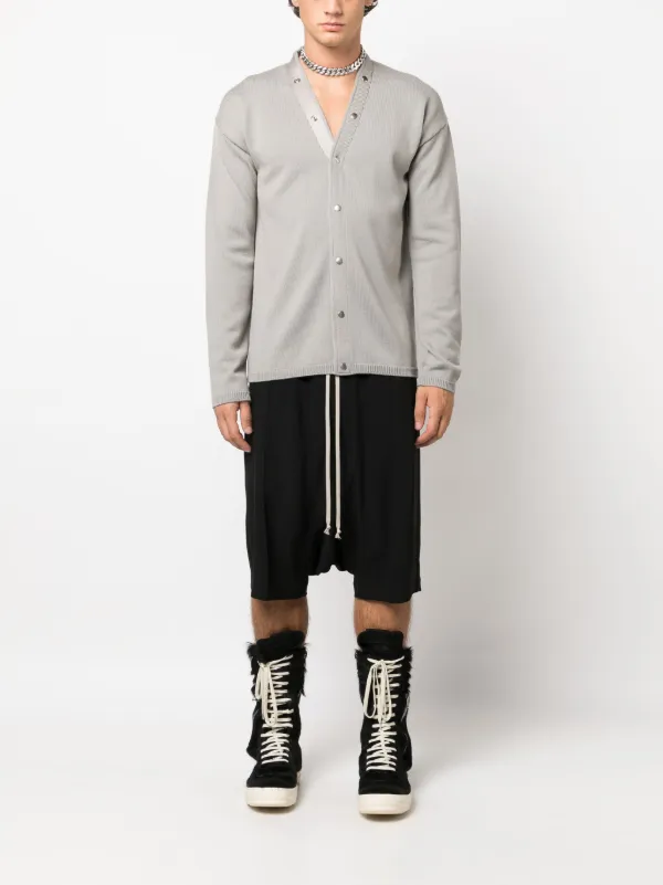 Rick Owens drop-crotch Drawstring Shorts | Black | FARFETCH AO