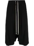 Rick Owens drop-crotch drawstring shorts - Black