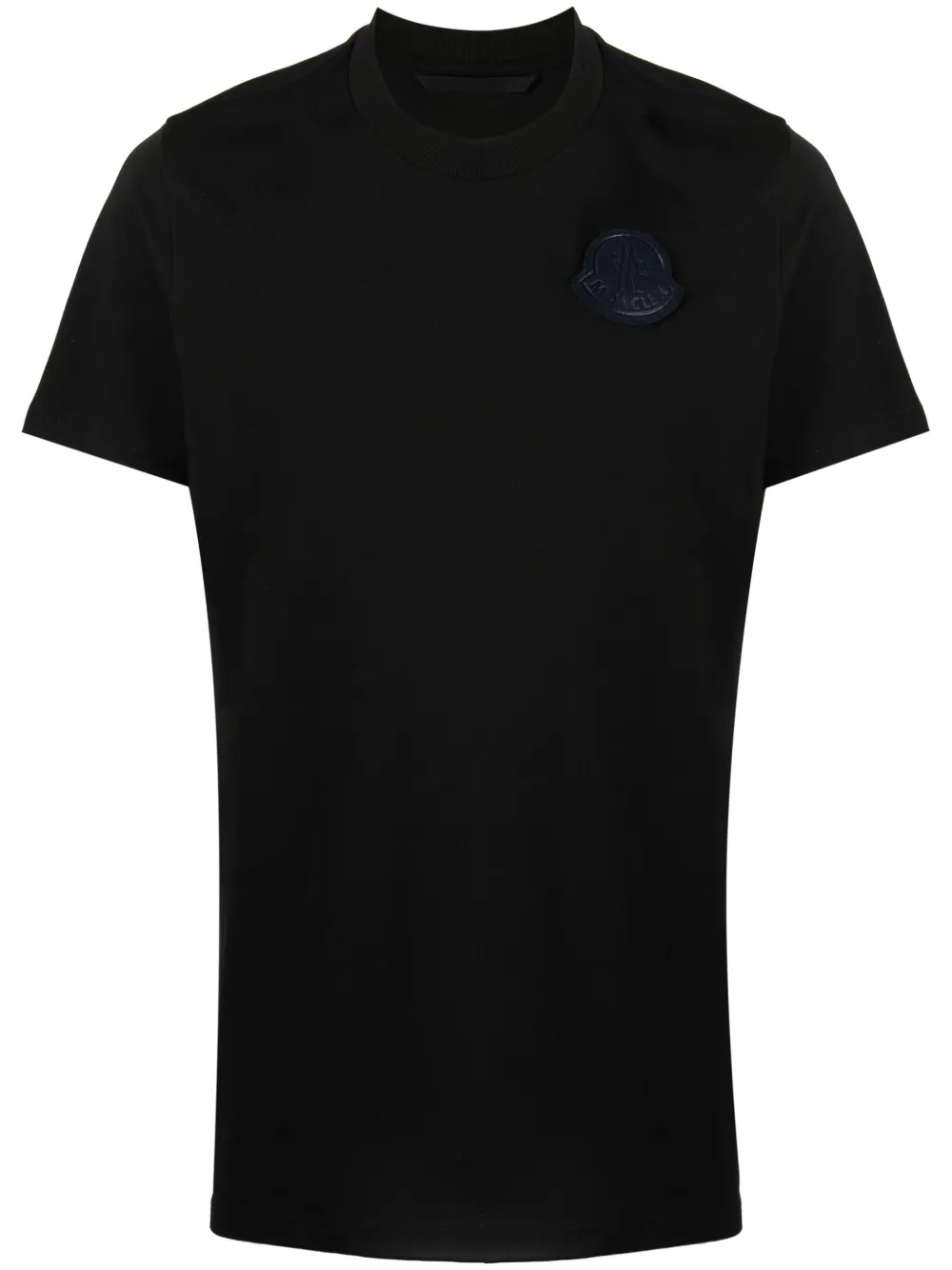 Moncler t-shirt en coton à patch logo | noir | Image 1