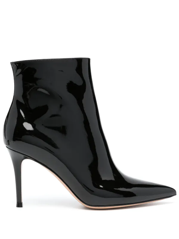 Gianvito Rossi>>レザーアンクルブーツ Gianvito Rossi レザーアンクルブーツ | ブラック | FARFETCH JP