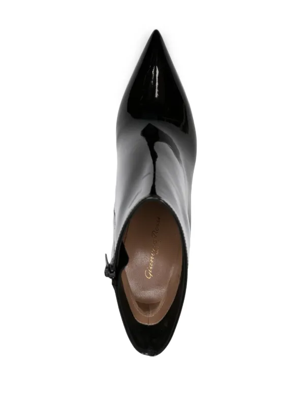Gianvito Rossi>>レザーアンクルブーツ Gianvito Rossi レザーアンクルブーツ | ブラック | FARFETCH JP