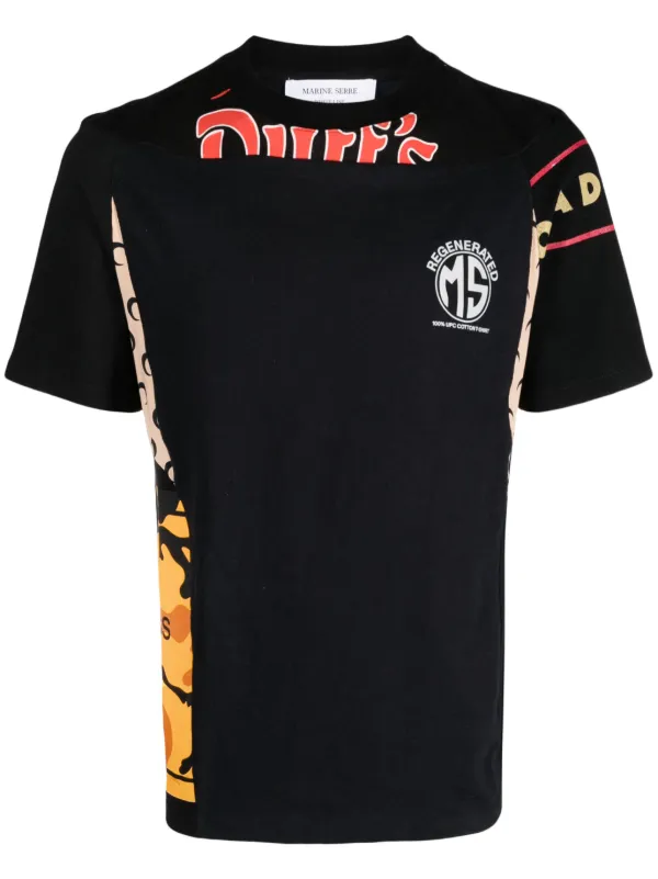 Marine Serre Regenerated パッチワーク Tシャツ | ブラック | FARFETCH JP