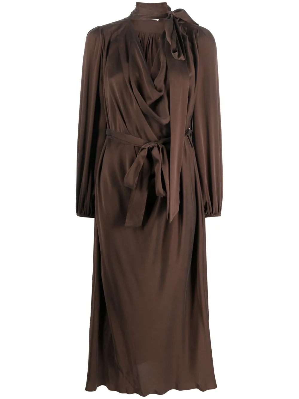ZIMMERMANN vestido de seda midi Billow | marrón | Image 1