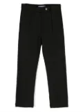 Abel & Lula logo-plaque straight-leg trousers - Black