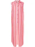 Amir Slama stripe-print long shirtdress - Pink