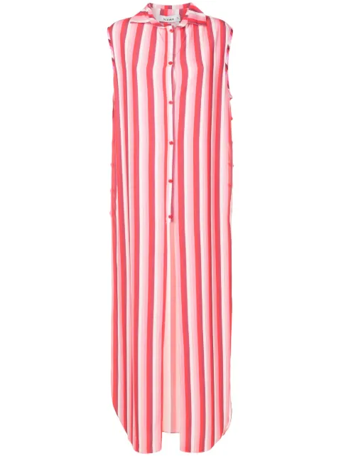 Amir Slama stripe-print long shirtdress