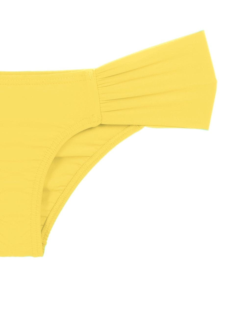 Shop Amir Slama Gathered Low-waisted Bikini Bottoms In Yellow