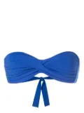 Amir Slama twist-detail strapless bikini top - Blue