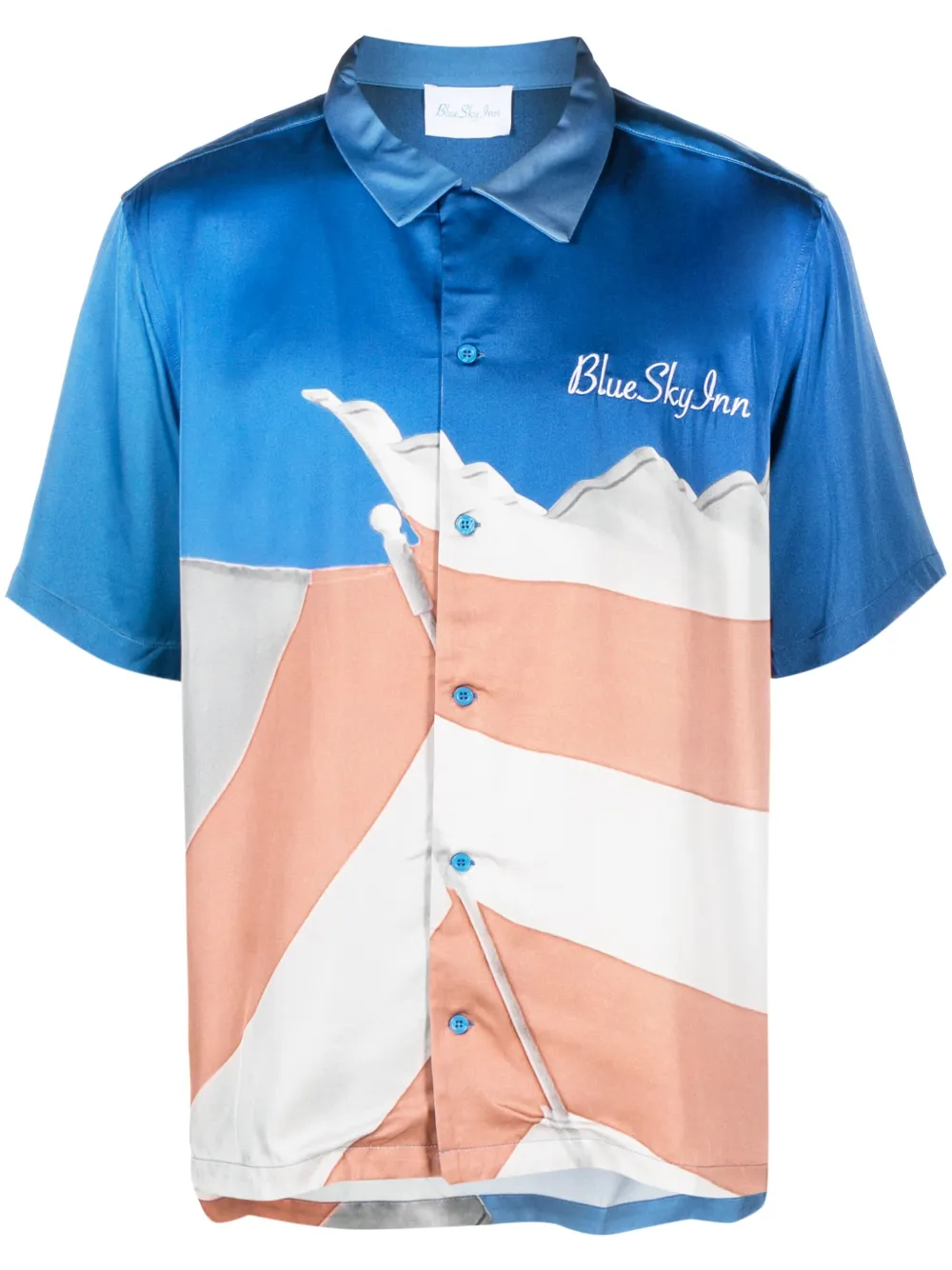 BLUE SKY INN logo-embroidered short-sleeve shirt