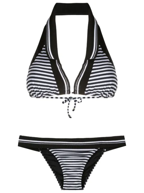 Amir Slama bikini rayé à dos nu