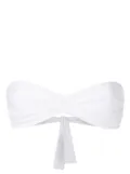 Amir Slama twist-detail bikini top - White