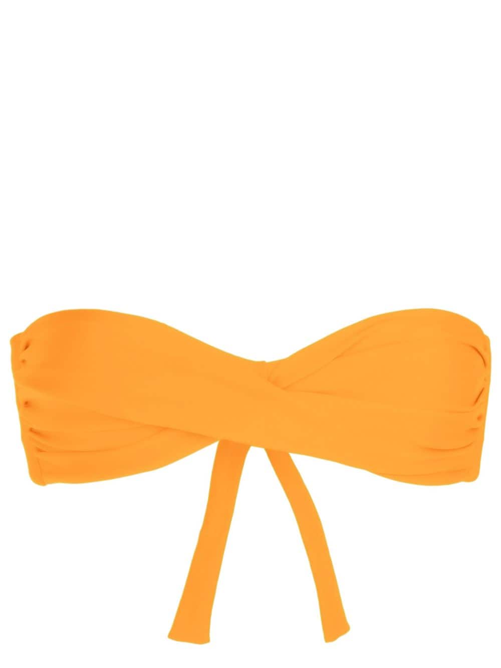Amir Slama Bikinitop met gedraaid detail Oranje