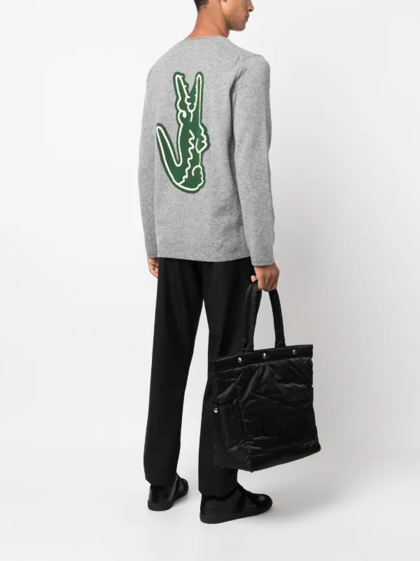 Comme Des Garçons Shirt Suéter x Lacoste De Tricô Intarsia | Cinza