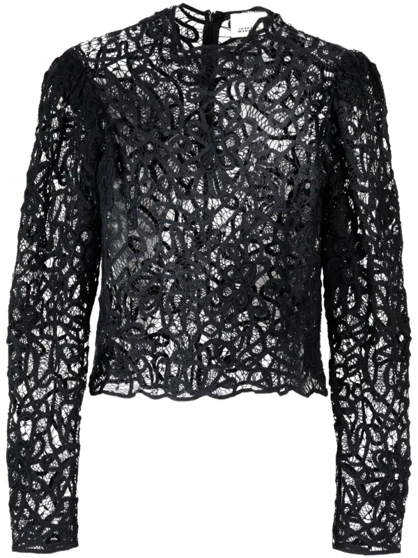 Tシャツ・カットソー Isabel Marant Long-Sleeved Lace Top 21237177_51165396_600.jpg