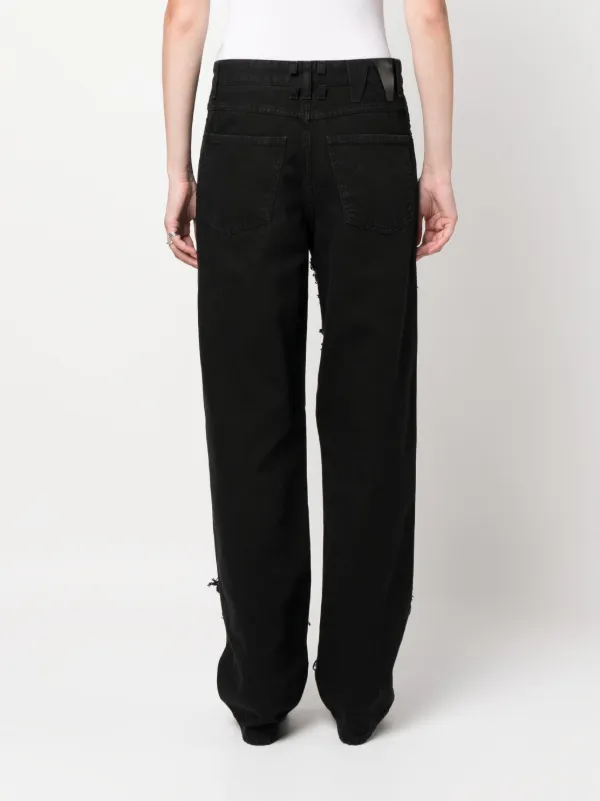 ☆韓国の人気☆【GLOWNY】☆95 DESTROYED STRAIGHT FIT JEAN.S☆ ssstein / シュタイン】DEFORMATION WIDE DENIM JEANS - INDIGO
