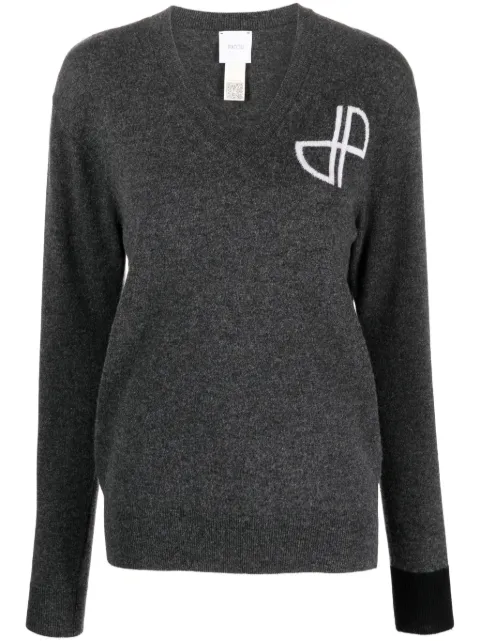 Patou logo-intarsia merino-wool jumper