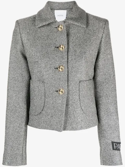 Patou textured virgin-wool short jacket
