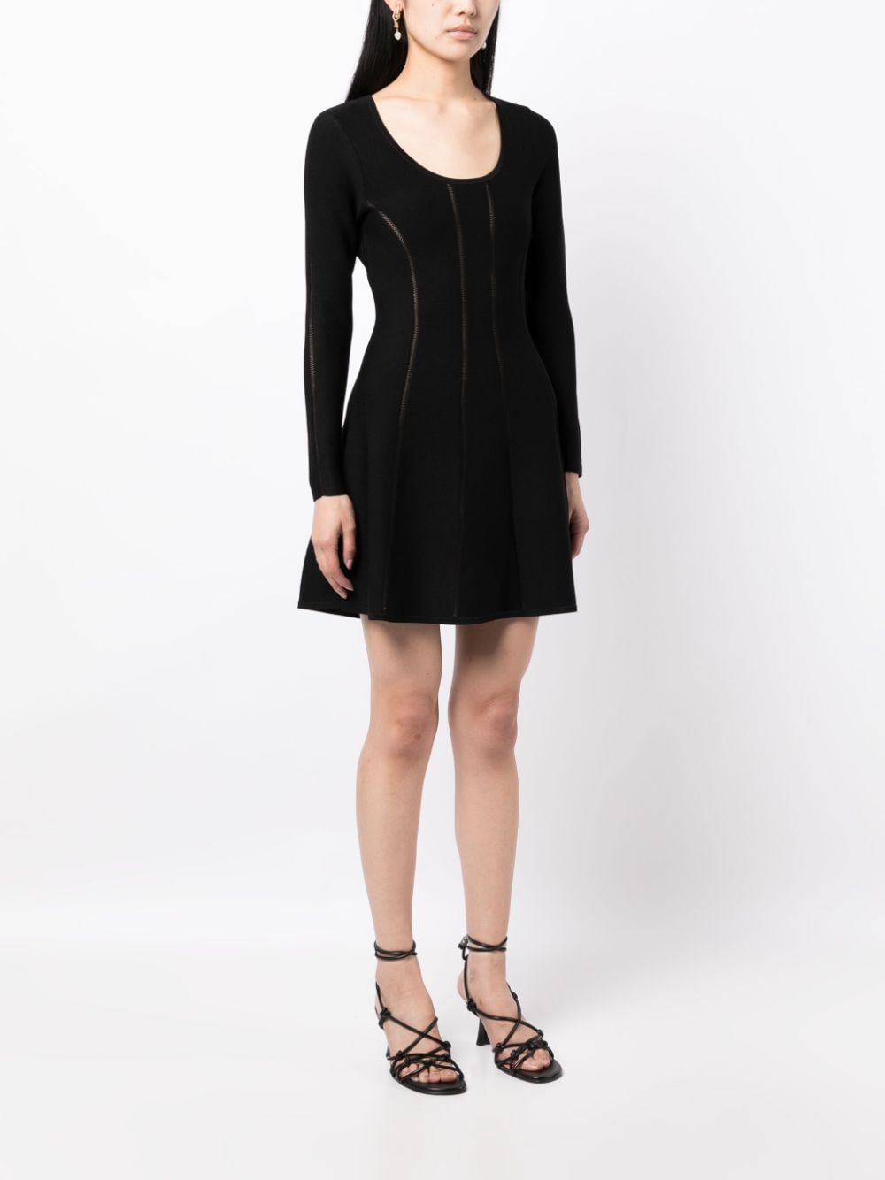 Shop Zimmermann Luminosity Knitted Minidress In Black
