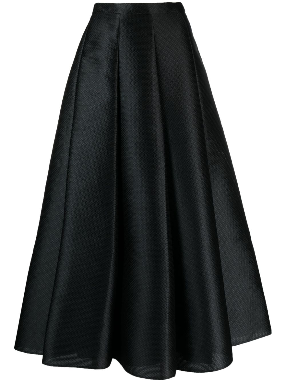 Gemy Maalouf Pleated Jacquard Maxi Skirt In Black