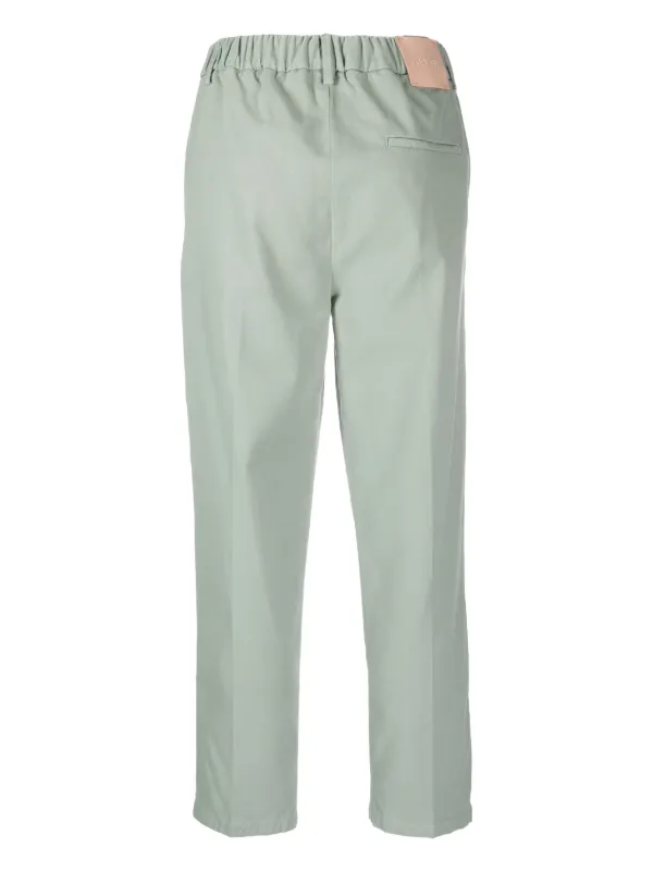 パンツ ALYSI Women Straight Pants 152163 GREEN Alysi straight-leg Cotton Trousers | Green | FARFETCH