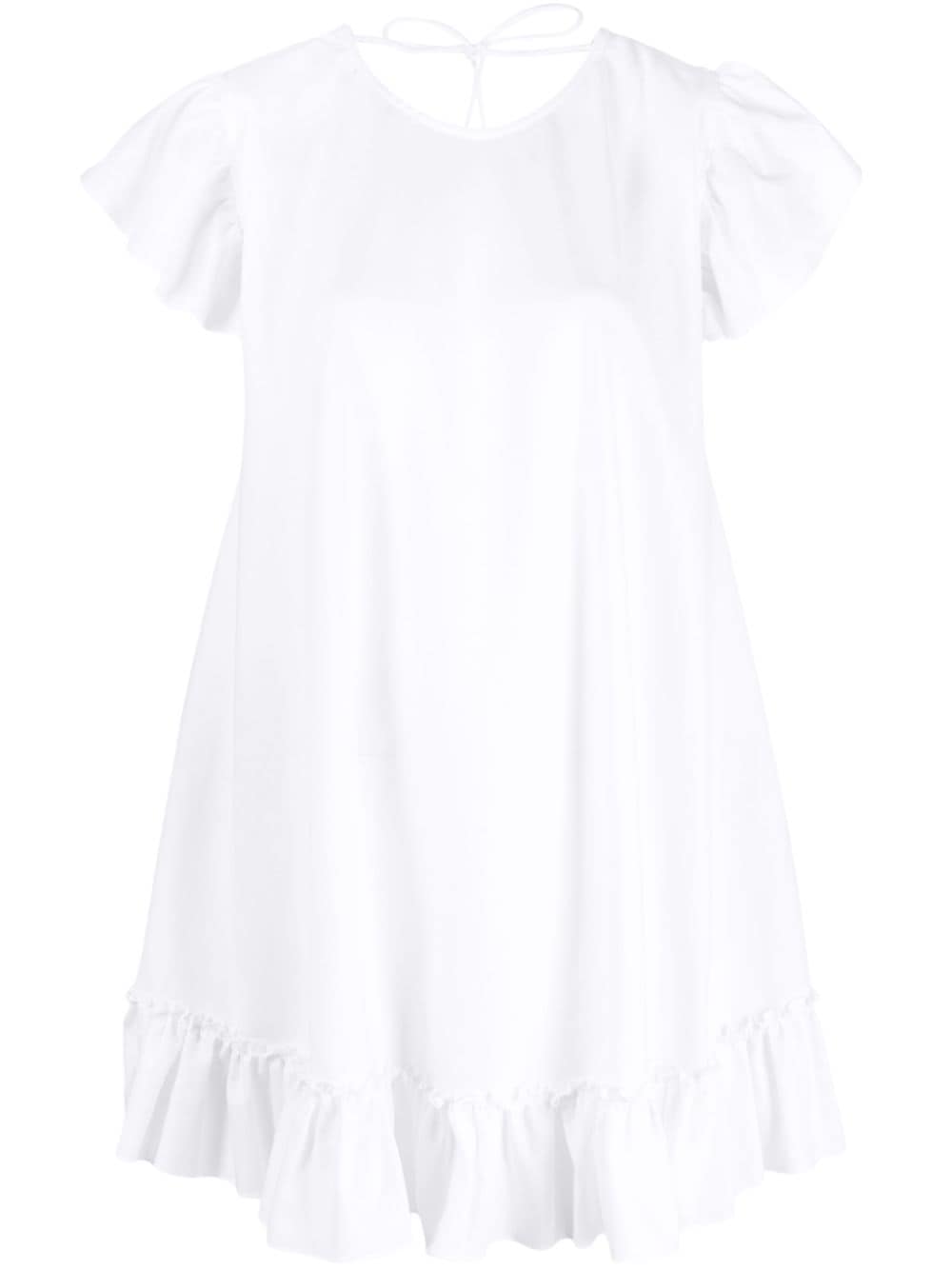 PNK Mini-jurk met ruches Wit