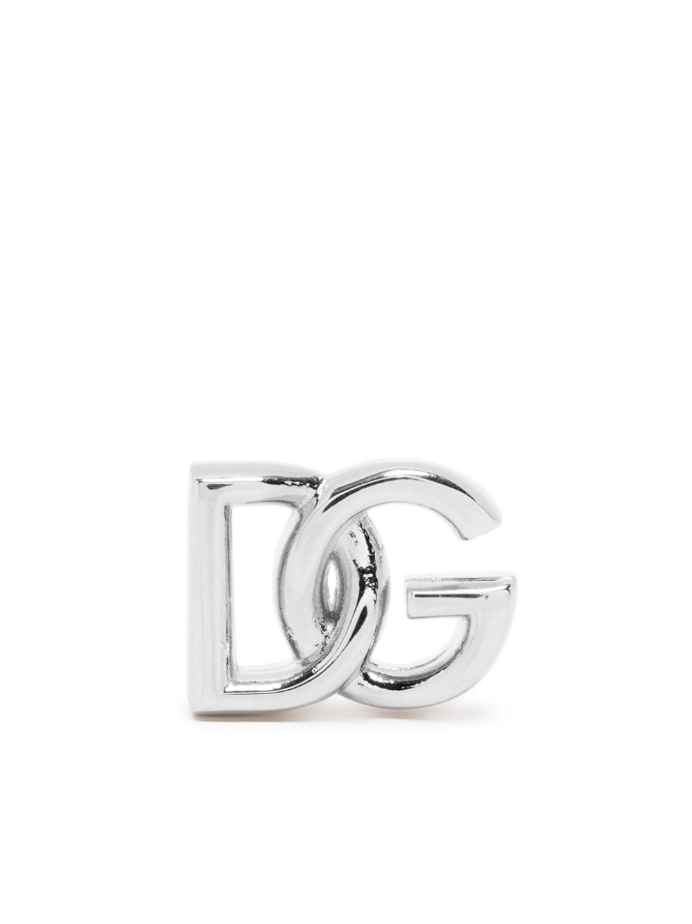 Dolce & Gabbana Logo Sterling Silver Stud Earrings