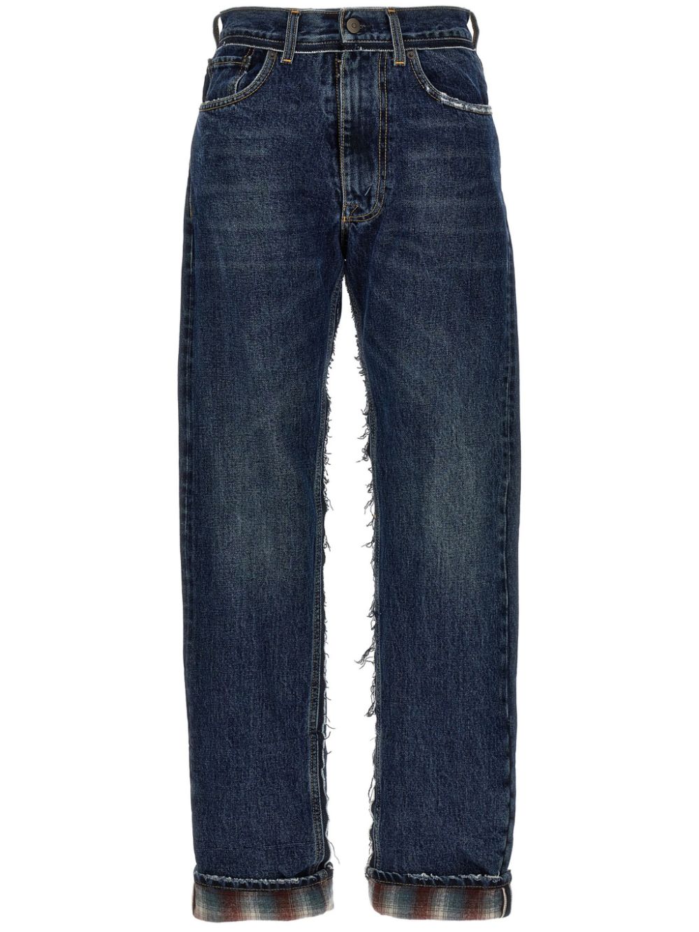 x Pendleton yoke-detail jeans