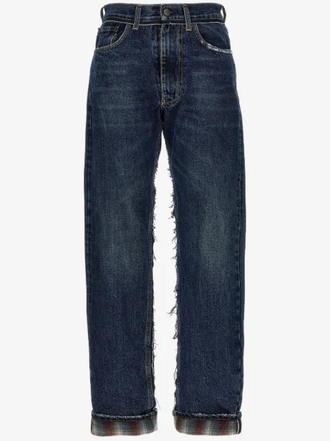 Maison Margiela x Pendleton jean à empiècements contrastants